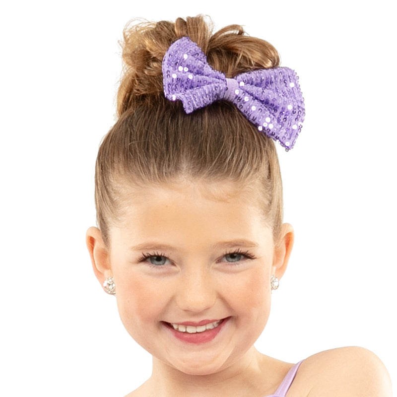 Purple Sequin Bow