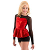 Youth Sweetheart Peplum Long Sleeve Top