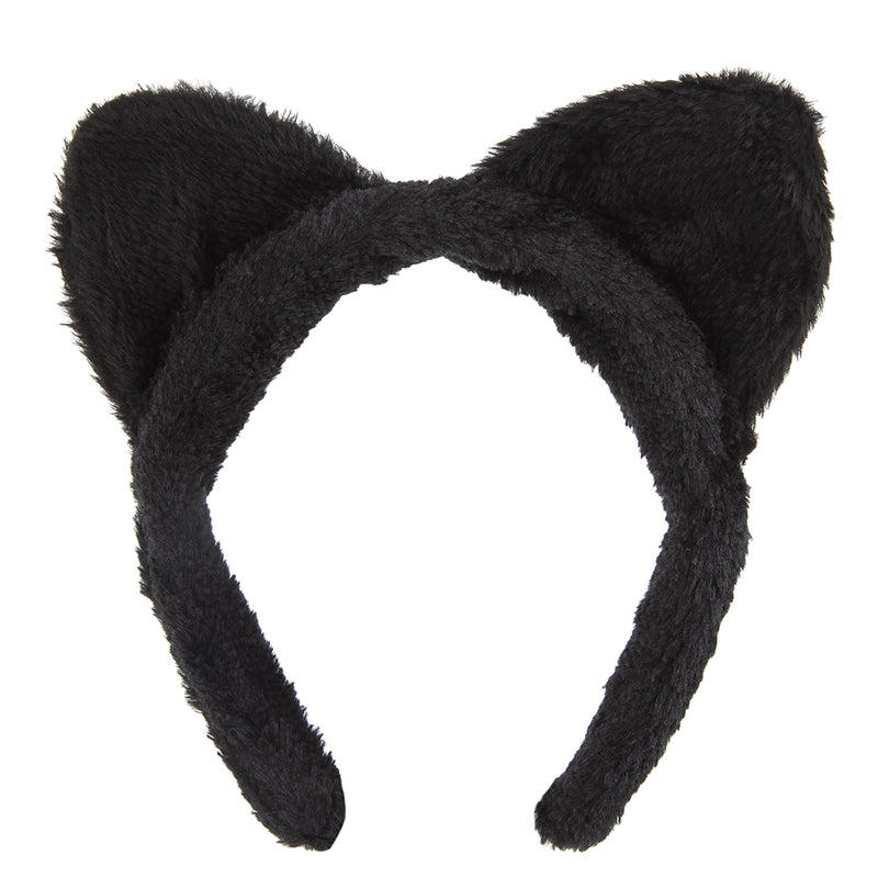 Furry Cat Ears Black One Size