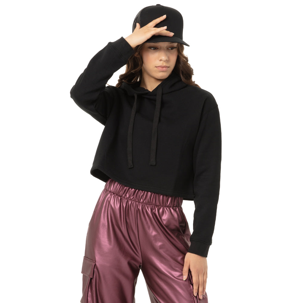 Fleece Crop Hoodie